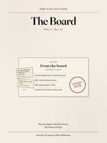 The Board, Saturday 29 August 2026