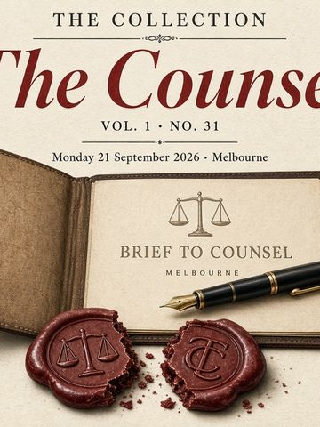 The Counsel, Monday 21 September 2026