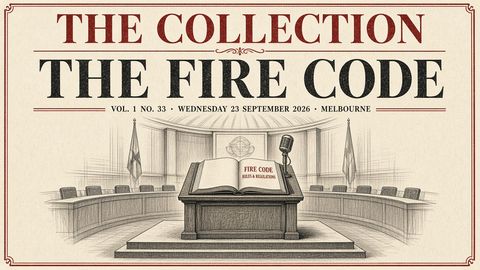 The Fire Code, Wednesday 23 September 2026